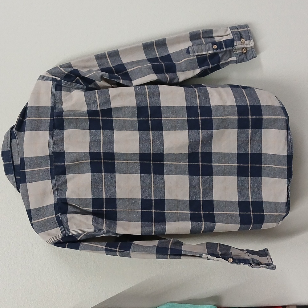 Ridgecut Toughwear Heavy Flannel Shirt Mens Medium Blue Plaid - Picture 5 of 5